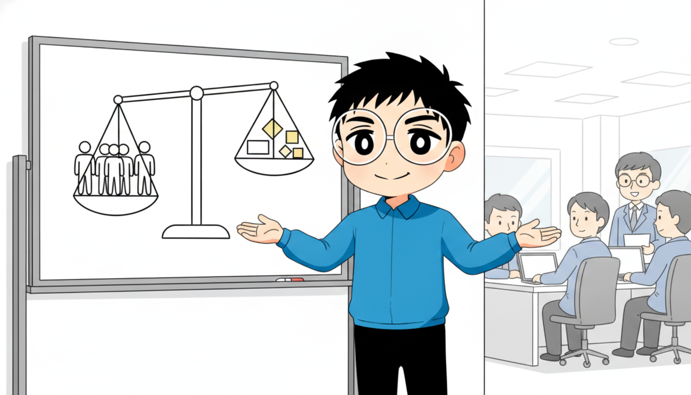 年金が減る制度①:働くと受給額が減る「在職老齢年金」のイメージイラスト
