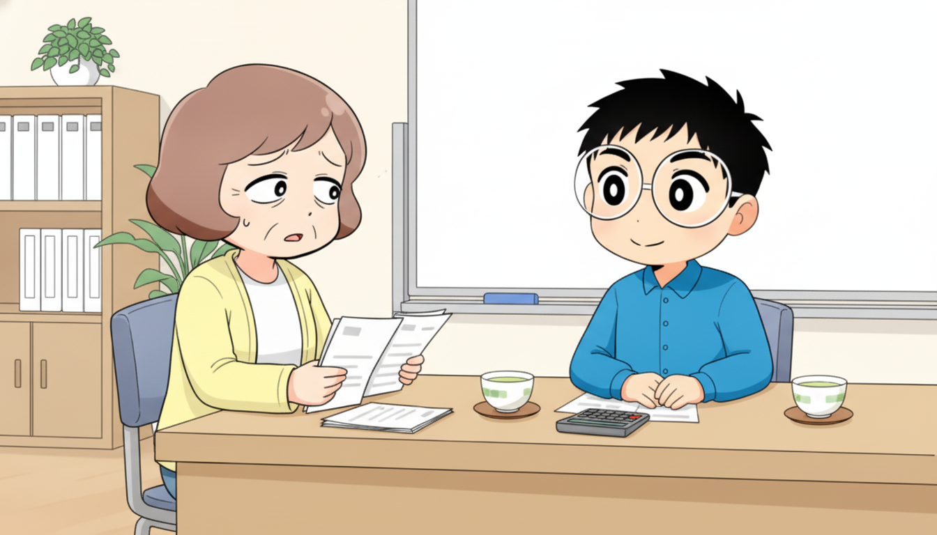 「月15,000円の医療保険が家計を圧迫している」というご相談のイメージイラスト